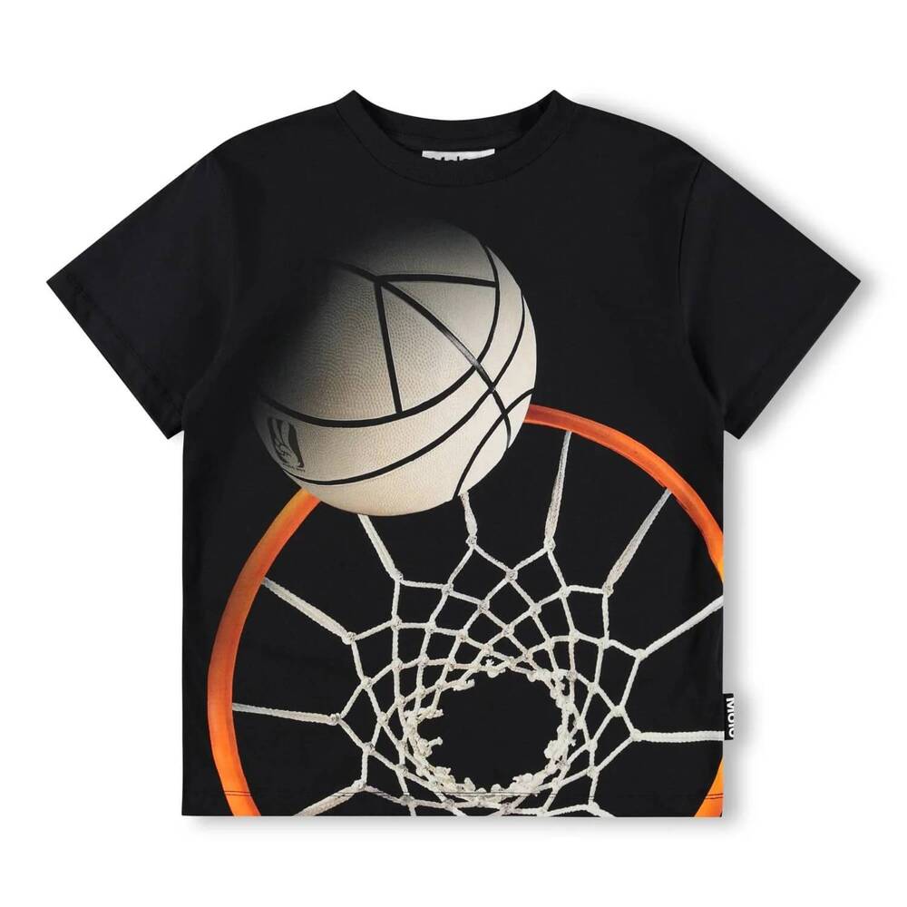 NEW MOLO boys riley basketball hoop tee in black